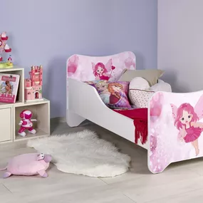 Detská postieľka Happy Fairy bielo/ružová