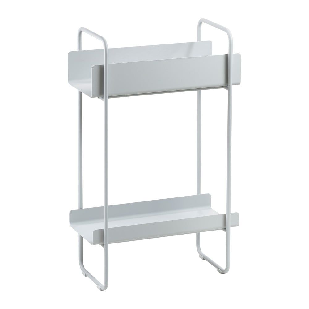 Svetlosivý kovový konzolový stolík 24x48 cm A-Console - Zone