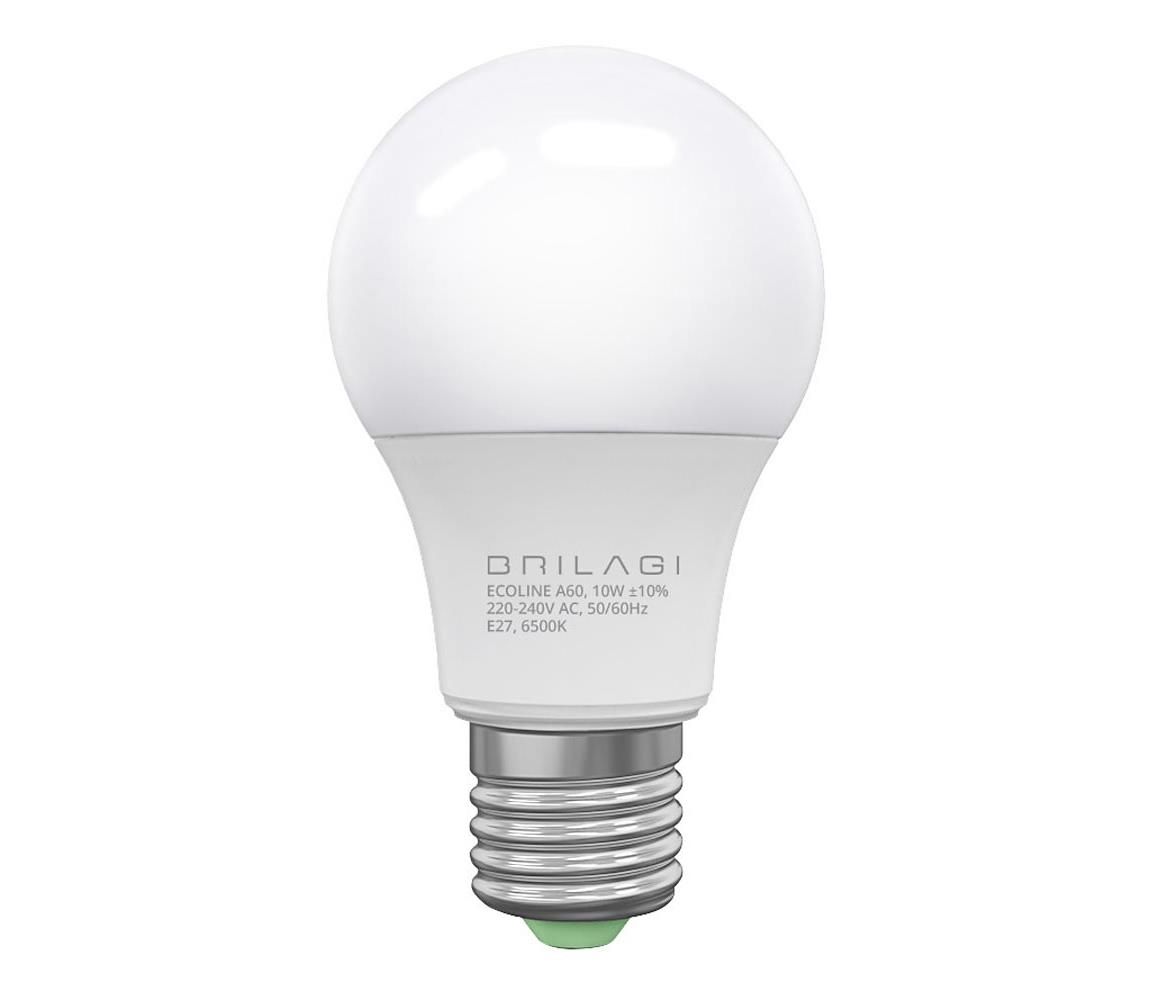 LED Žiarovka ECOLINE A60 E27/10W/230V 6500K - Brilagi