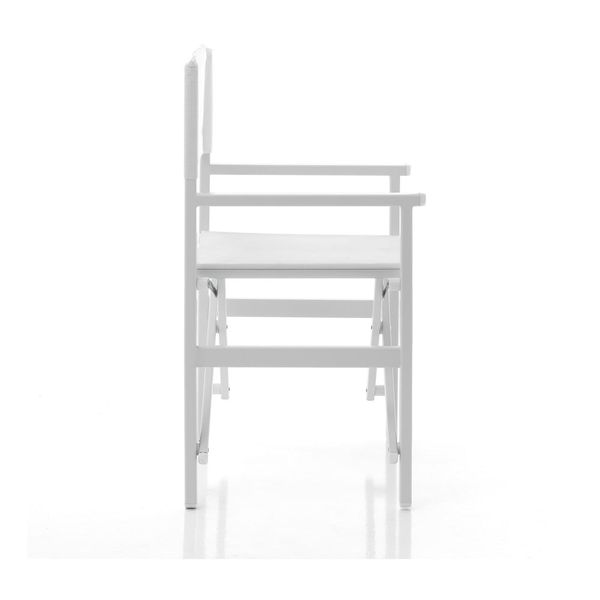 Biela kovová záhradná stolička Milos – Tomasucci