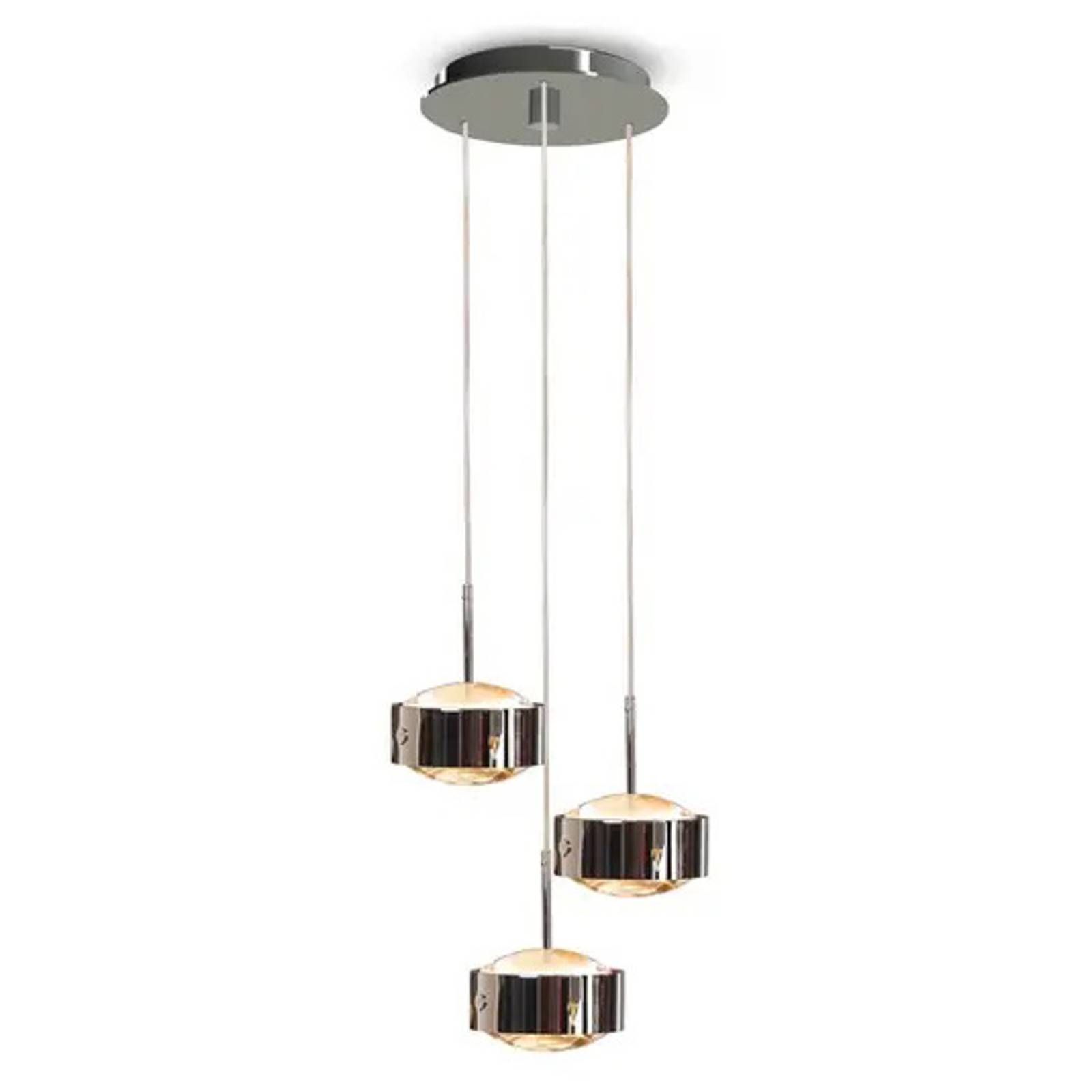 Top Light Závesné LED svietidlo Puk Meg Maxx Drop Trio nikel, Obývacia izba / jedáleň, kov, sklo, G9, 3W, K: 6cm