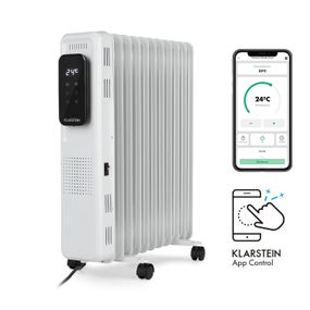 Klarstein Thermaxx Elevate Smart, olejový radiátor, 2720 W, 7 – 35 °C, 24-hod. časovač, biely