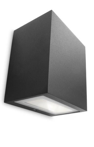 Philips 17209/30/16 LED vonkajšie nástenné svietidlo Flagstone 1x3W | 300lm | 2700K | IP44 - čierna