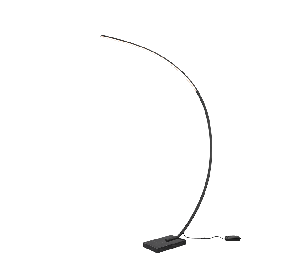 TRIO 426511832 BANGKOK stojacia lampa LED 18W/1800lm 3000K matná čierna, stmievateľné