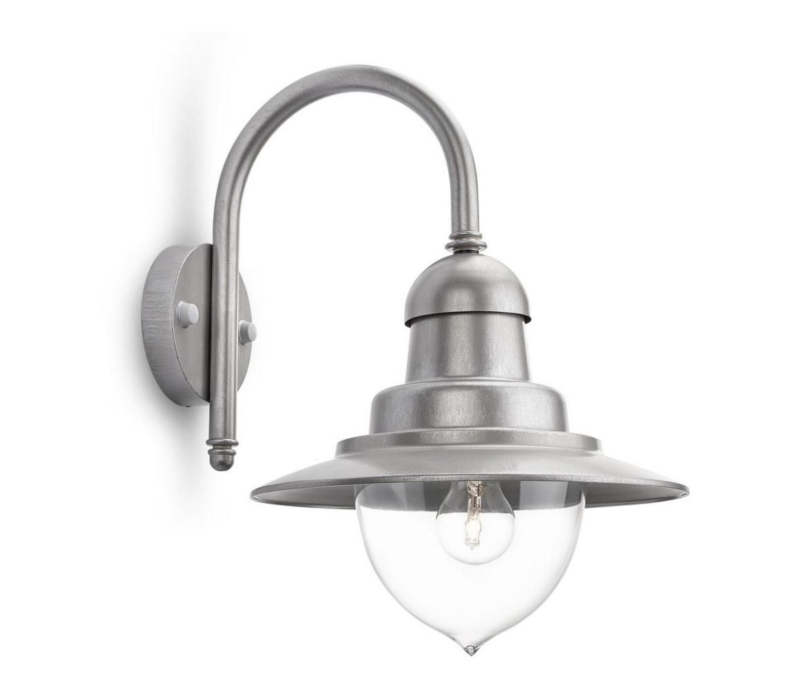 Philips 01652/52/PN - Vonkajšie nástenné svietidlo RAINDROP 1xE27/60W/230V IP44