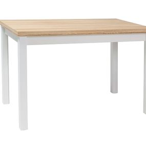 BONO jedálenský stôl 100x60 cm, dub/biely matný