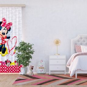 FCS L 7162 AG Design textilný foto záves detský obrazový Disney - Minnie Mouse FCSL 7162, veľkosť 140 x 245 cm