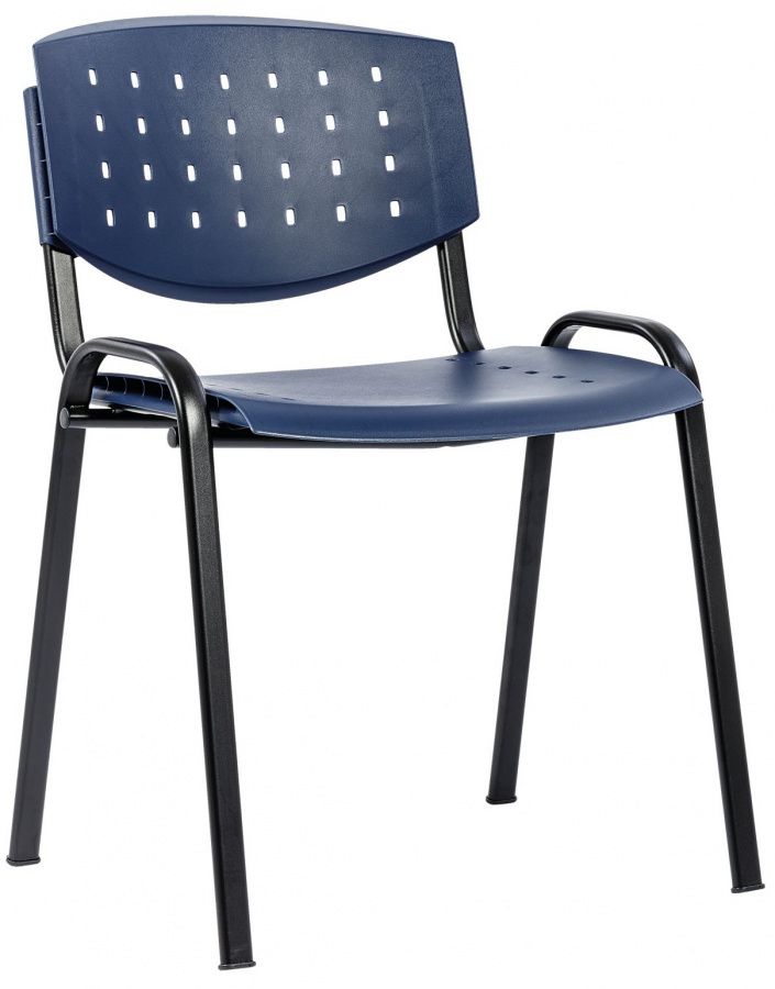 ALBA konferenčná plastová stolička LAYER modrá/ čierna