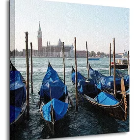 Wenecja, gondole - Obraz na płótnie CKS0203