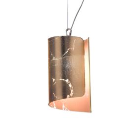 Selène Závesná lampa Papiro sklenené tienidlo Ø15cm zlaté, Obývacia izba / jedáleň, kov, sklo, E27, 100W