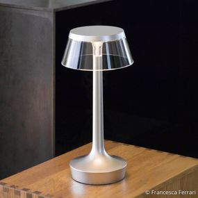 FLOS Bon Jour unplugged stolná lampap s baterkou, Obývacia izba / jedáleň, ABS, PMMA, 2.5W, K: 27cm