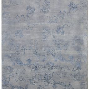 Diamond Carpets koberce Ručne viazaný kusový koberec Diamond DC-KERRY 2 Silver / blue - 245x305 cm