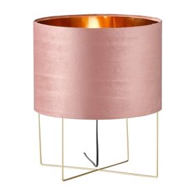 Ružová stolová lampa Fischer & Honsel Aura, výška 43 cm