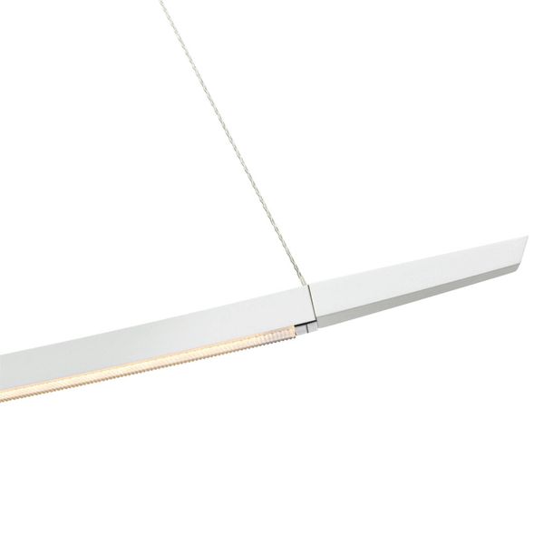 Oligo OLIGO Lisgo závesné LED svietidlo, matné biele, Obývacia izba / jedáleň, kov, akryl, 32W, P: 140 cm, L: 3 cm