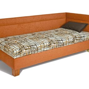 Čalúnená posteľ s čelami erika - výber poťahov - 80x200cm