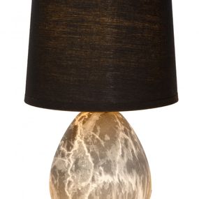 Lucide 47508/81/30 stolná lampička Marmo 1x40W | E14 - čierna, keramika, vypínač na kábli