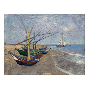 Reprodukcia obrazu Vincenta van Gogha - Fishing Boats on the Beach at Les Saintes-Maries-de la Mer, 40 × 30 cm