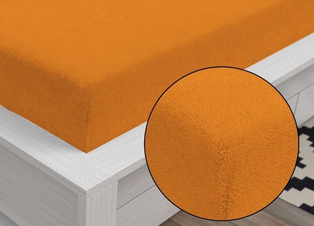  Froté plachta Classic (160 x 200 cm) - Oranžová