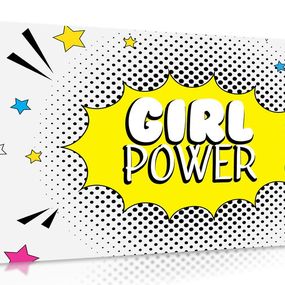 Obraz s pop art nápisom - GIRL POWER