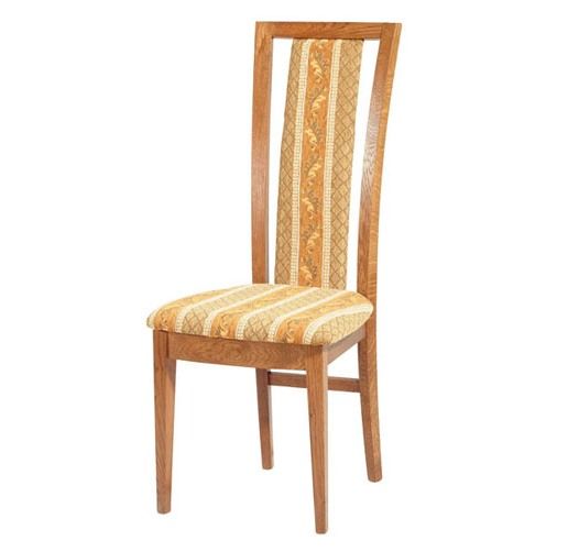 Jedálenská stolička Trapez - drevo D3 / béžový vzor