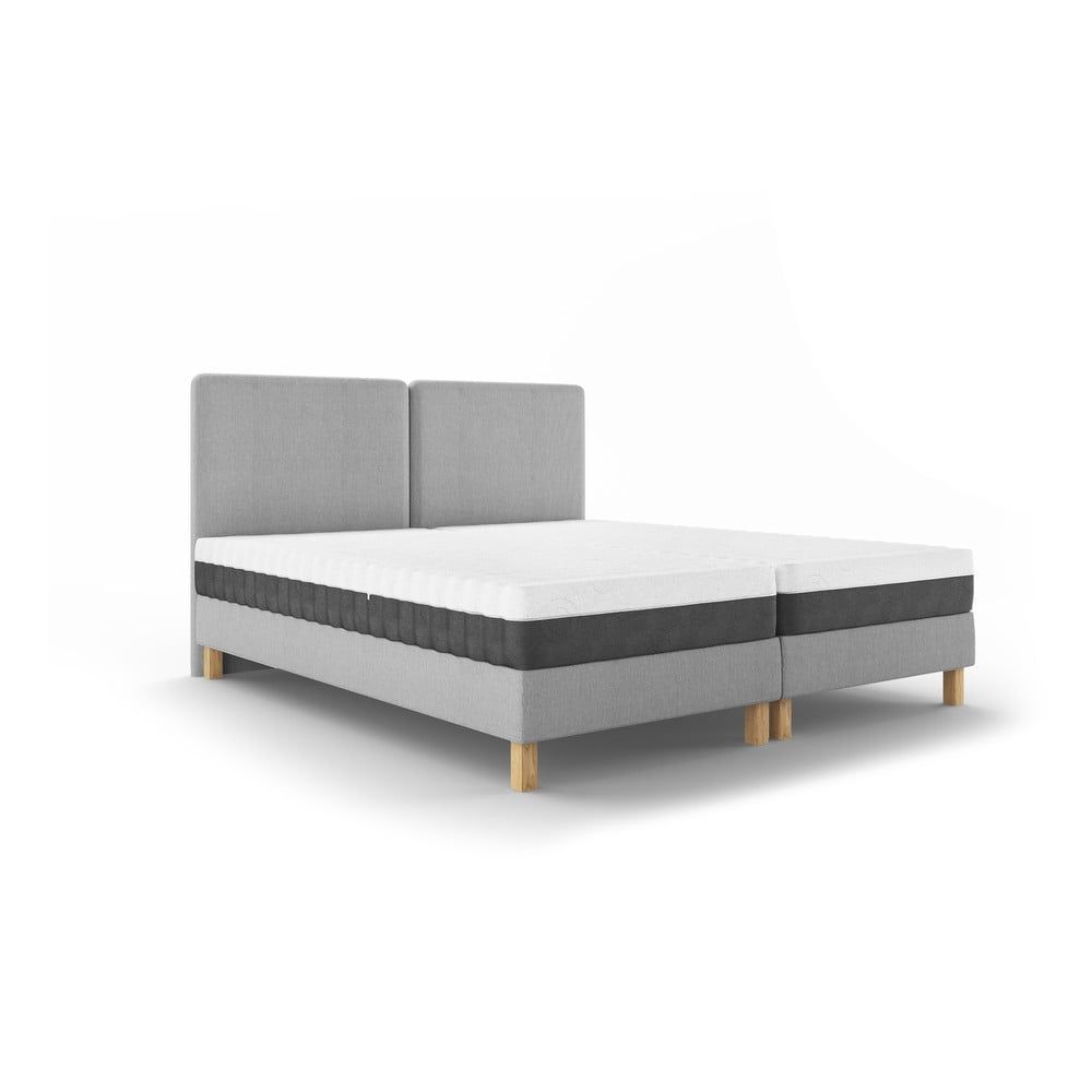 Svetlosivá dvojlôžková posteľ Mazzini Beds Lotus, 180 x 200 cm
