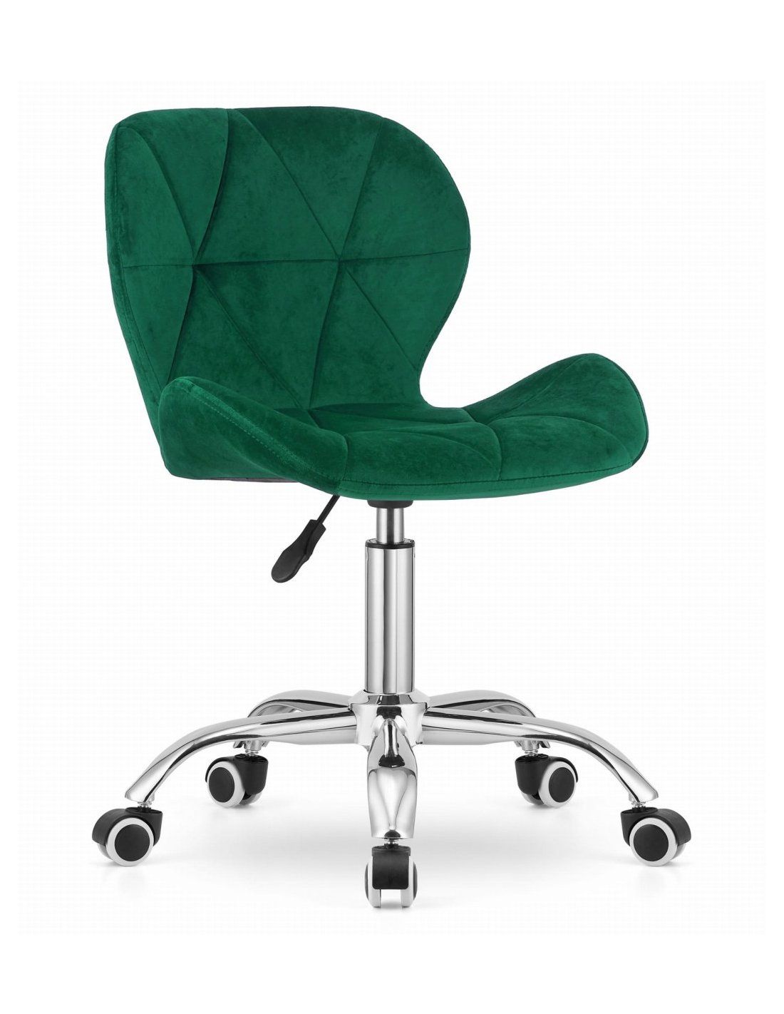 AVOLA otočná zamatová kancelárska stolička - zelená farba