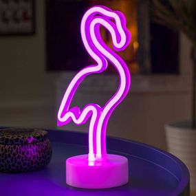 Konstsmide Season Dekoračné LED svietidlo Plameniak, na batérie, plast, 0.06W, P: 11 cm, L: 10 cm, K: 28cm