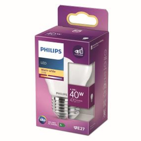 Philips 8718699763473 LED žiarovka 4,3W/40W 470lm P45 E27 2700K celosklenená kvapka