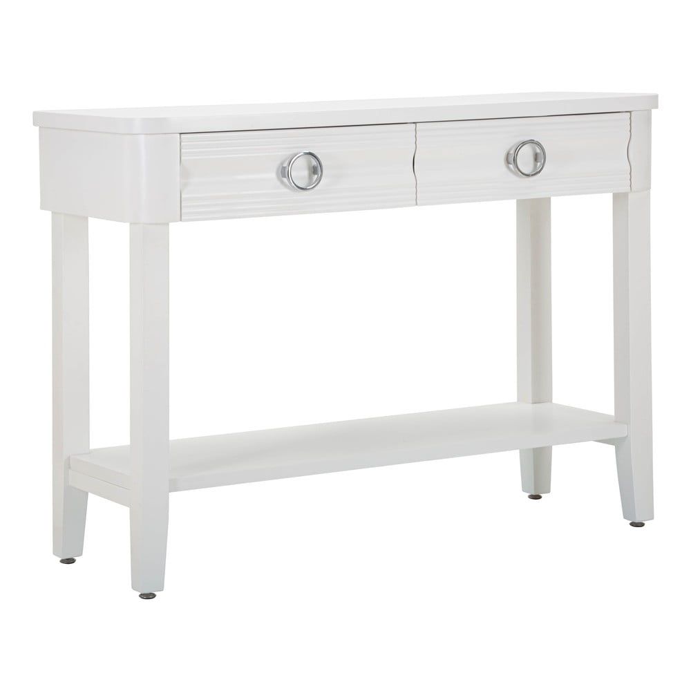 Biely konzolový stolík z jedlového dreva 40x110 cm Shine – Mauro Ferretti
