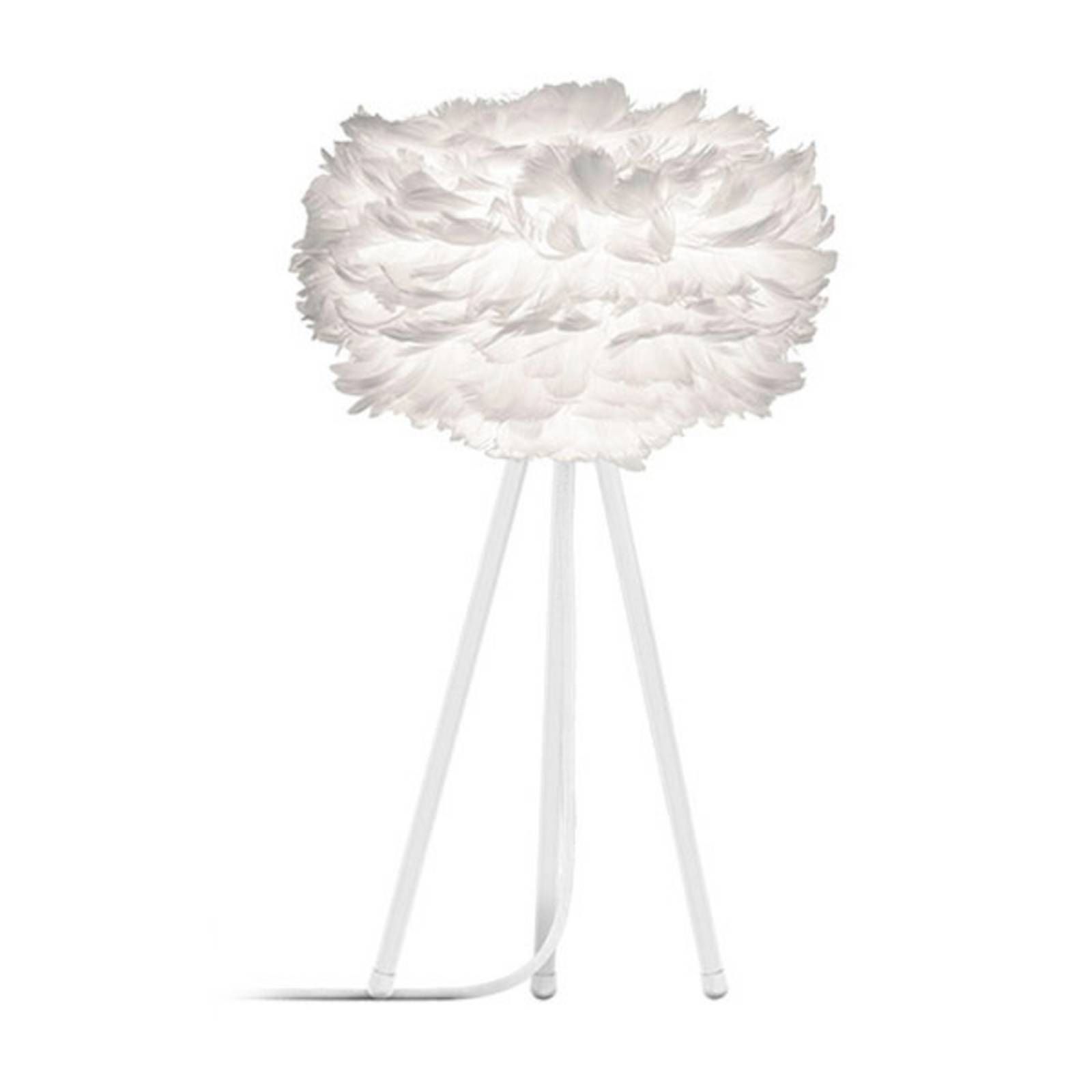 UMAGE Eos mini stolná lampa v bielej, Obývacia izba / jedáleň, husacie perie, hliník, papier, E27, 15W, K: 56cm