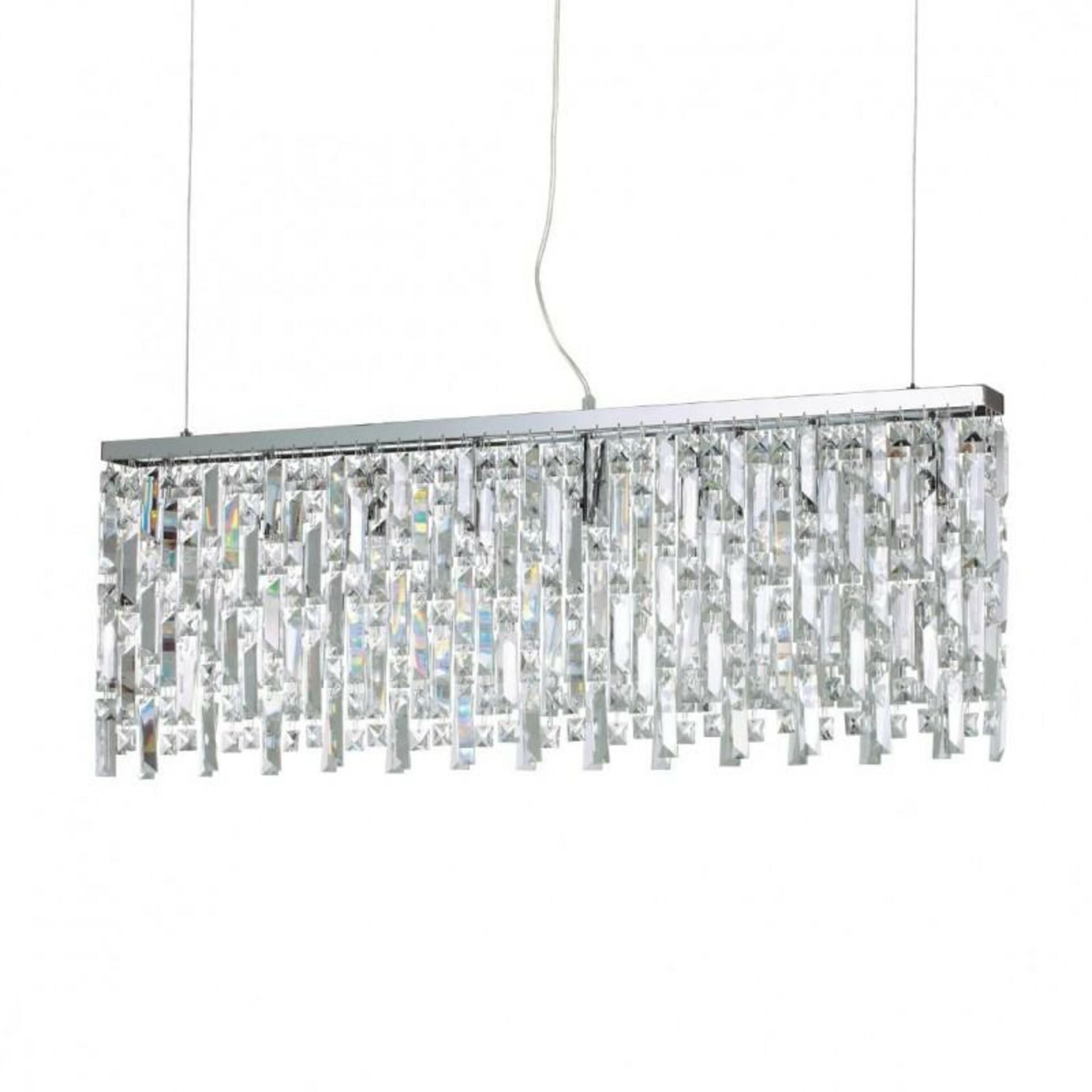 Závěsné svítidlo Ideal Lux Elisir SP8 cromo 200002 G9 8x40W 100cm chromové