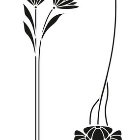 Šablóna na maľovanie Art deco Flowers ST218