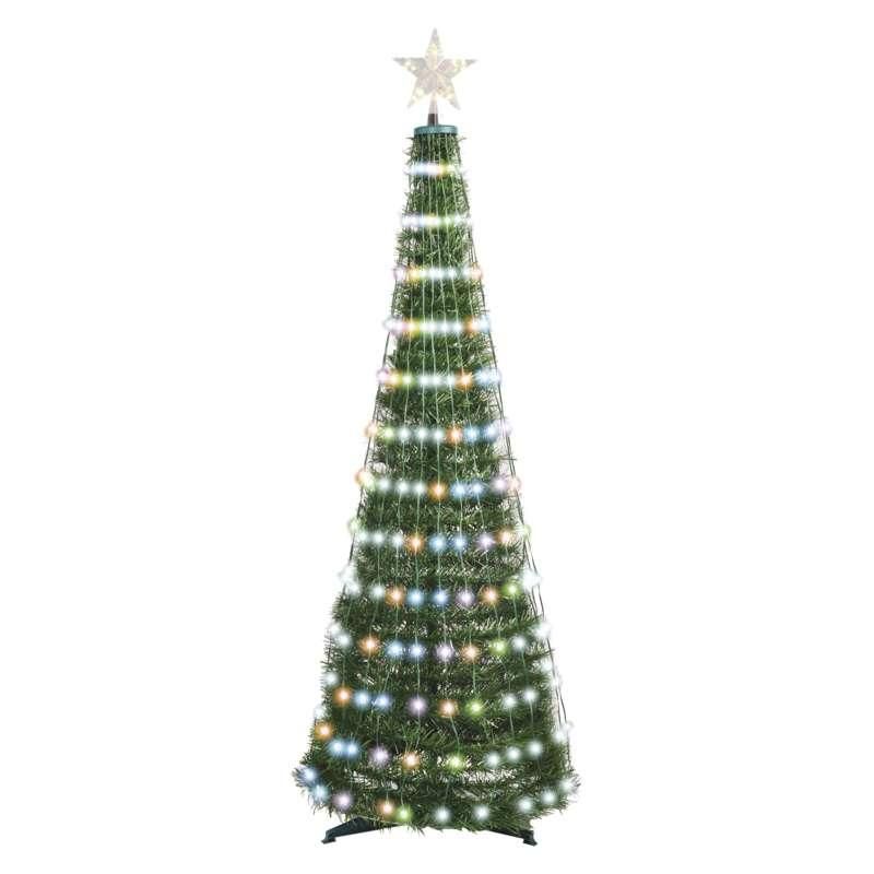 Emos LED vianočný stromček so svetelnou reťazou a hviezdou, 1.5m, vnútorný, ovládač, časovač, RGB D5AA02