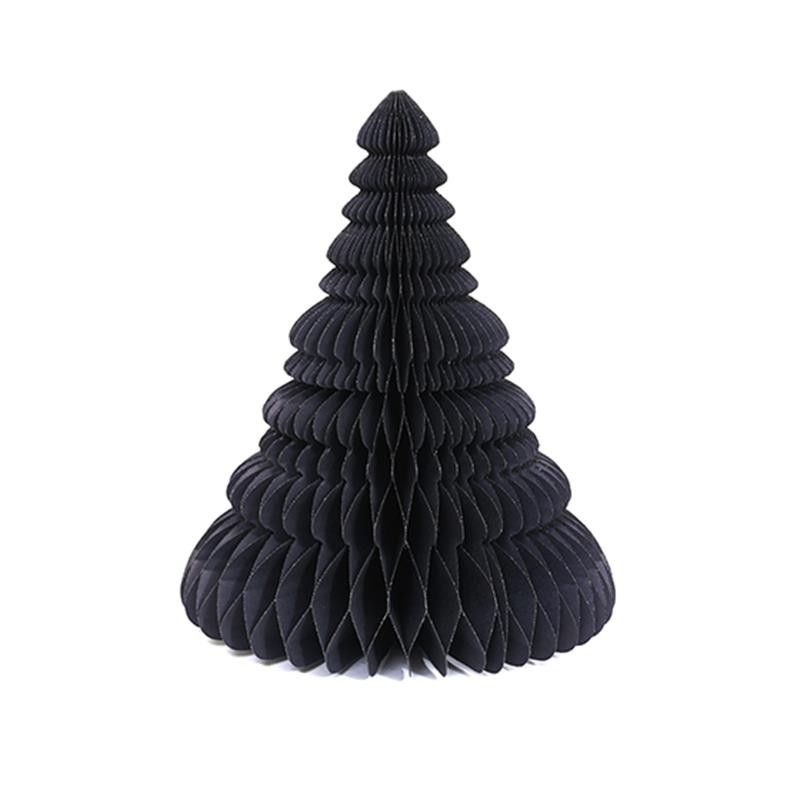 Papierová vianočná dekorácia X-Mas Tree, Black, 25 cm