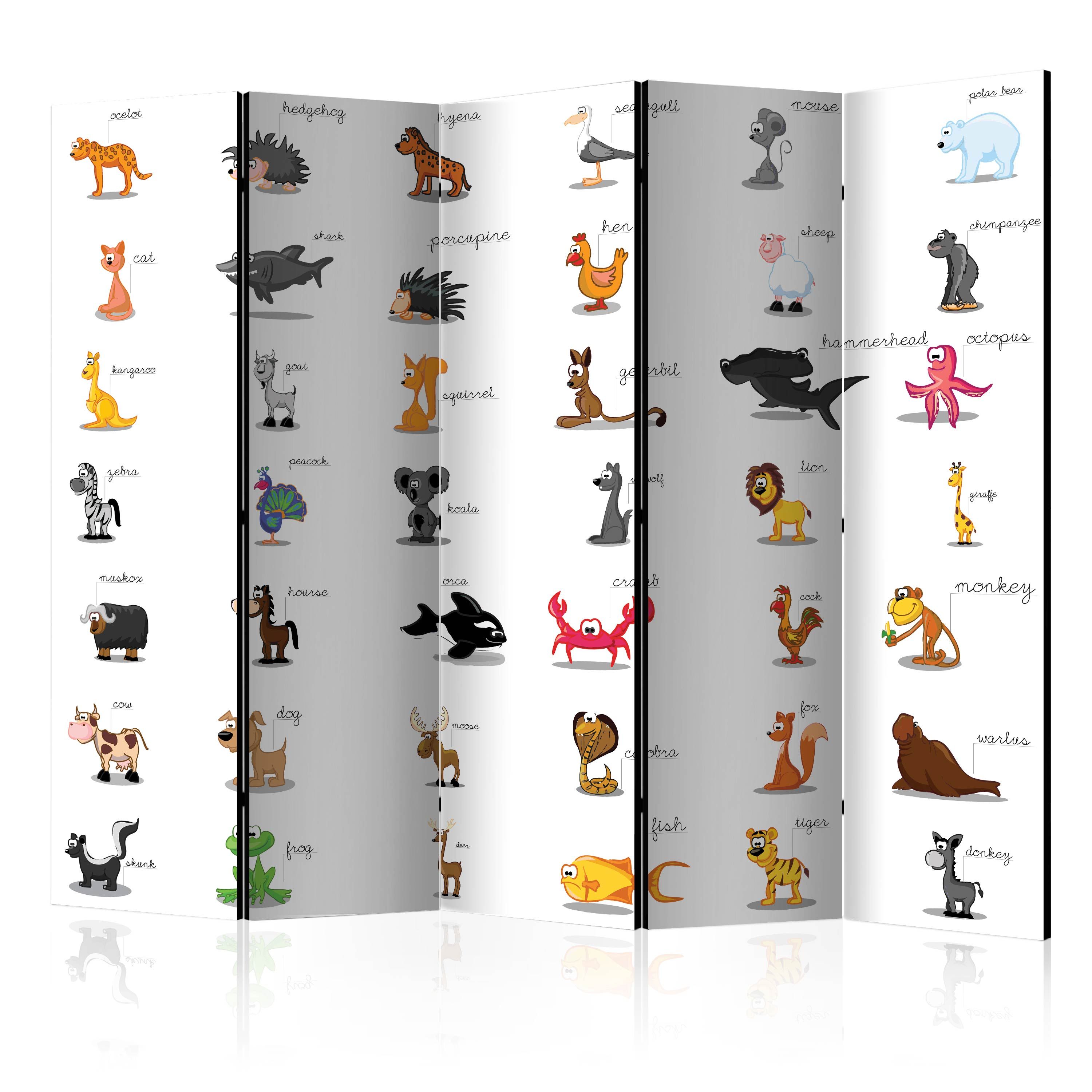 Artgeist Paraván - Learning by playing (animals) [Room Dividers]