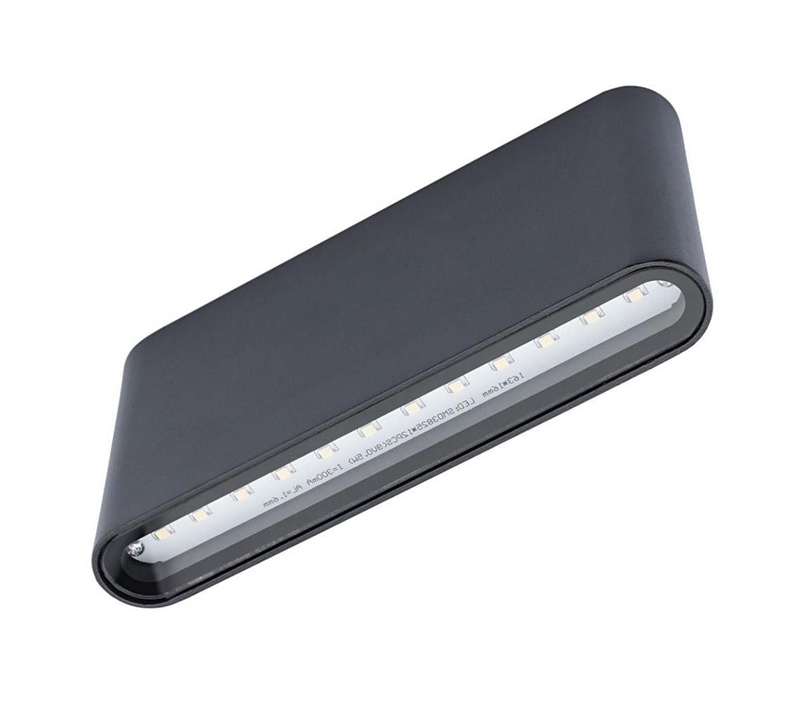 LED Vonkajšie nástenné svietidlo FLOW 2xLED/6W/230V IP54 čierna