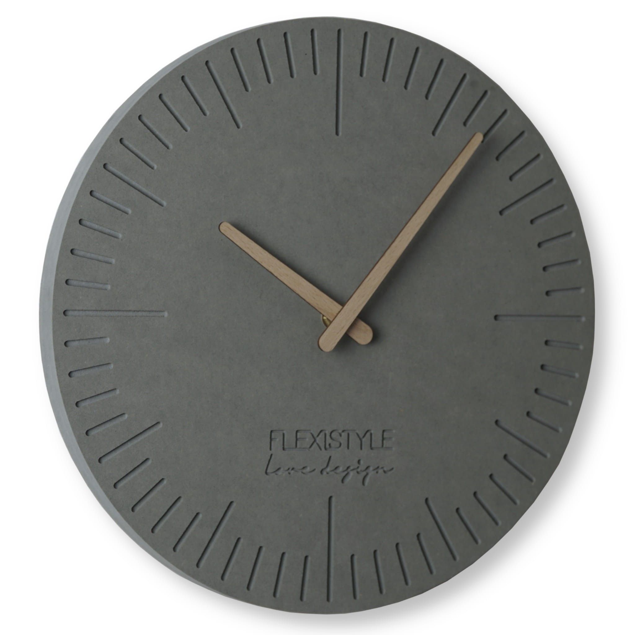 DomTextilu Moderné hodiny z dreva vo svetlo sivej farbe 16627