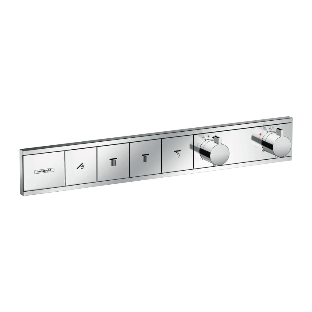 Hansgrohe Rain Select - Podomietkový termostatický modul pre 4 spotrebiče, chróm 15382000