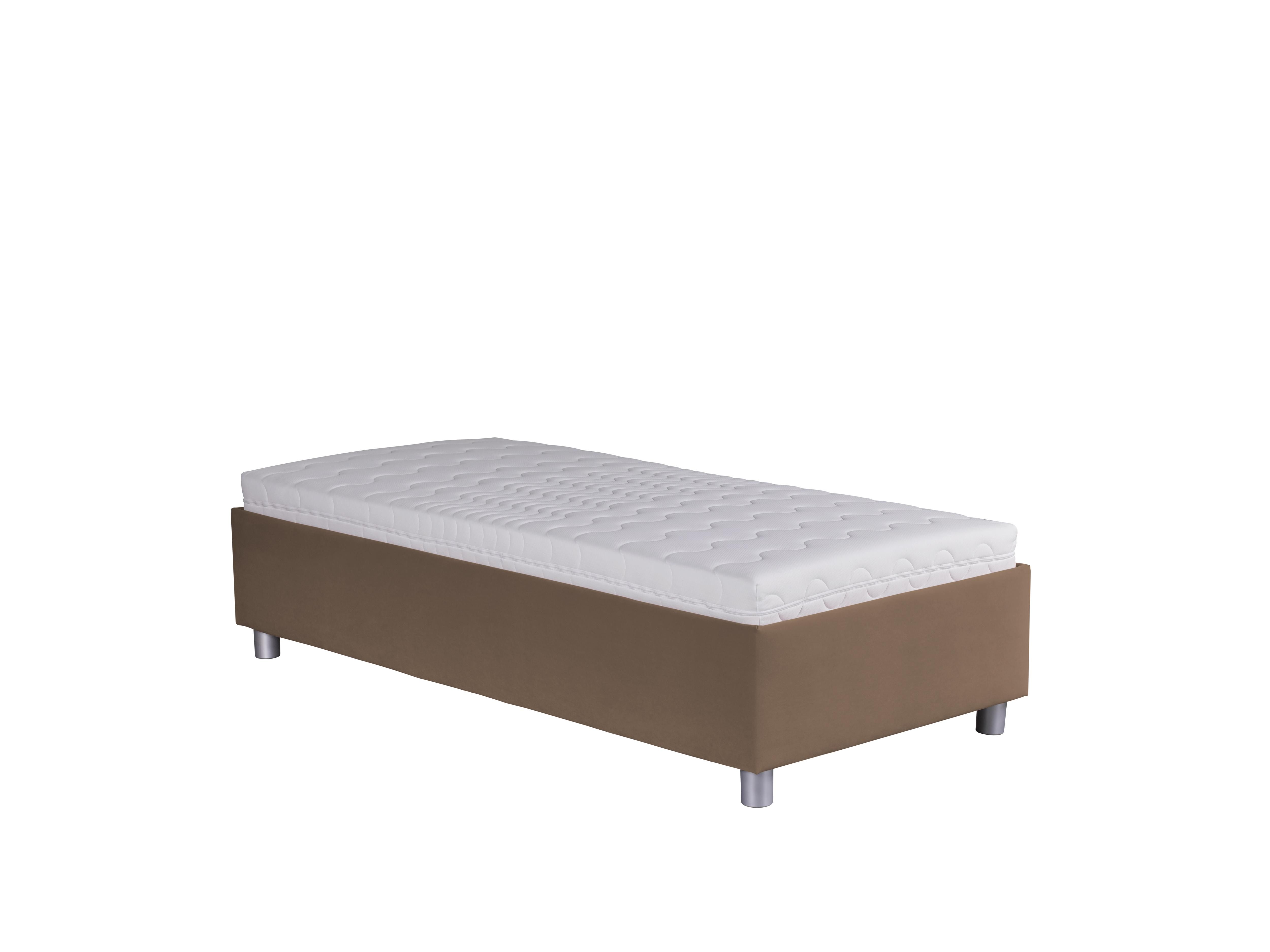 Jednolôžková posteľ 90 cm Blanár Neptun (hnedá) (s roštom a matracom Nelly)