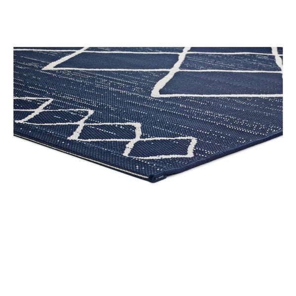 Tmavomodrý vonkajší koberec Universal Elba, 80 x 150 cm