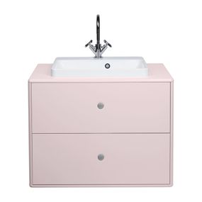 Ružová závesná skrinka s umývadlom bez batérie 80x62 cm Color Bath – Tom Tailor