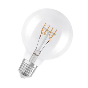 OSRAM LED E27 G95 4, 8W 2700K filament stmievateľná, sklo, E27, 4.8W, Energialuokka: F, P: 13.8 cm