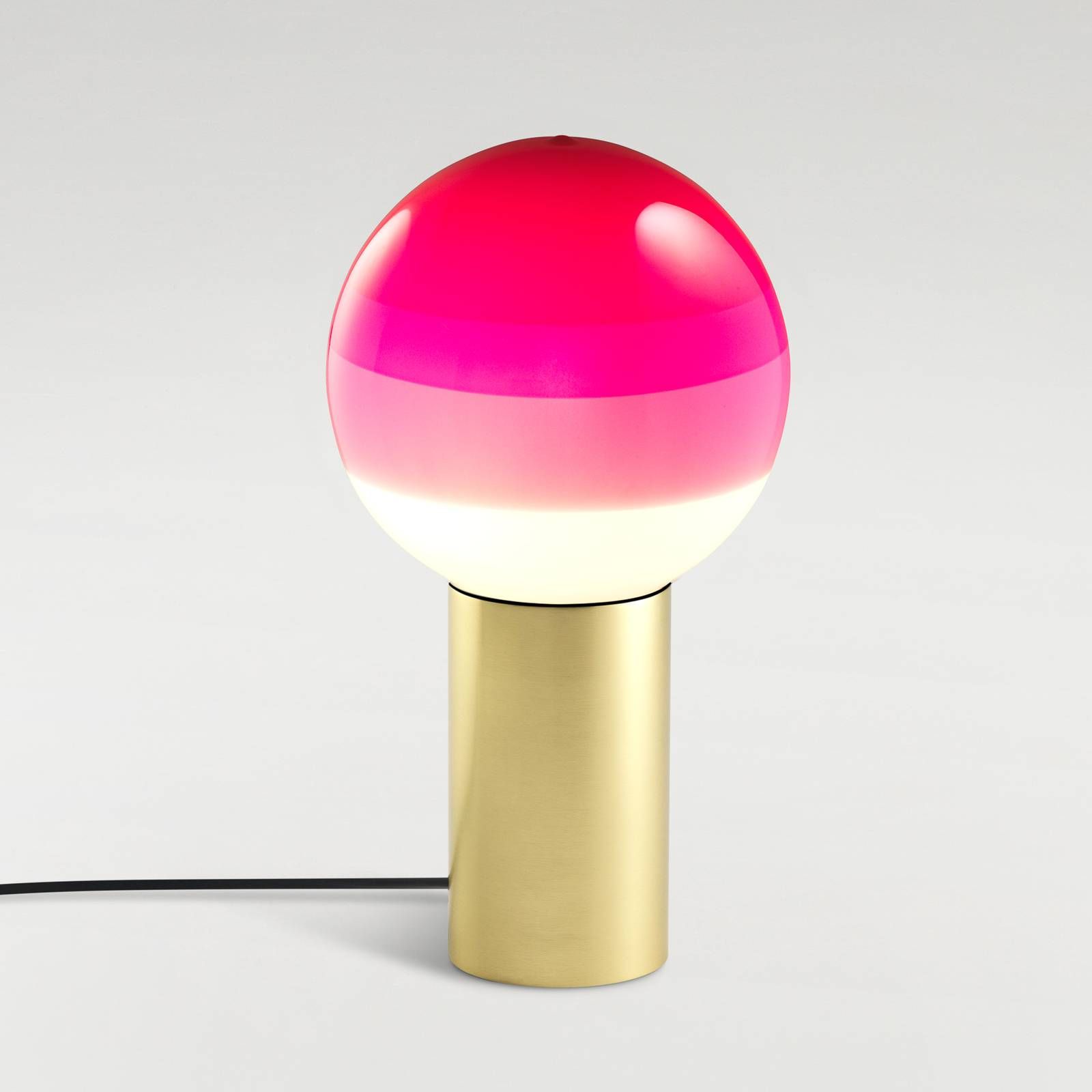 Marset MARSET Dipping Light M stolová lampa ružová/mosadz, Obývacia izba / jedáleň, sklo, kov, 8.6W, K: 54cm