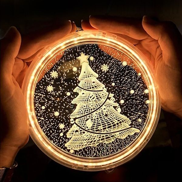LED světelná ozdoba na okno CHRISTMAS TREE II kruhová bílá