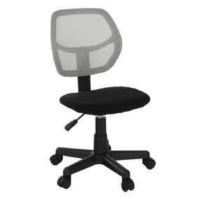 Kondela Otočná stolička, sivá/čierna, MESH 68107