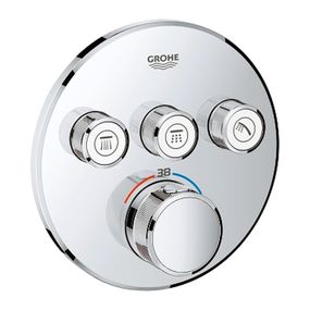 Grohe Grohtherm Smart Control - podomietkový termostat na tri spotrebiče, okrúhly tvar, chróm, 29121000
