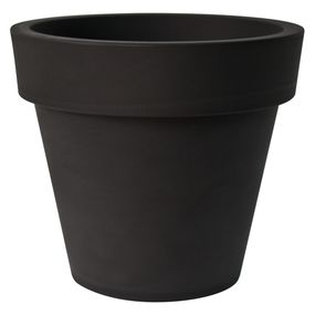 Plust - Dizajnový kvetináč IKON, Ø 60 x 53 cm - čierny