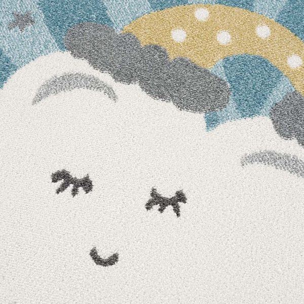 DomTextilu Úžasný modrý detský koberec s motívom spiaca obloha 41847-197241