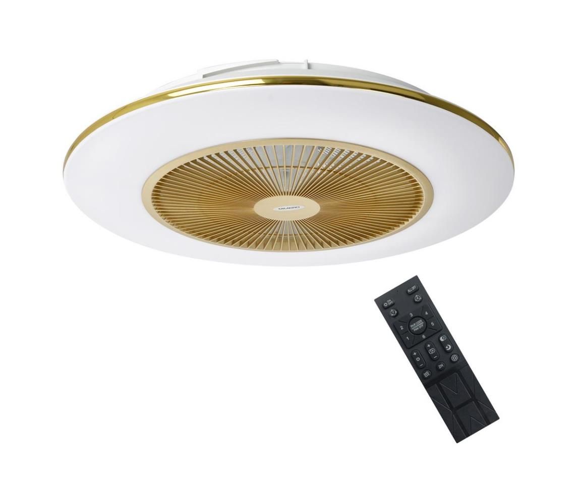 Brilagi - LED Stmievateľné svietidlo s ventilátorom AURA LED/38W/230V zlatá + DO