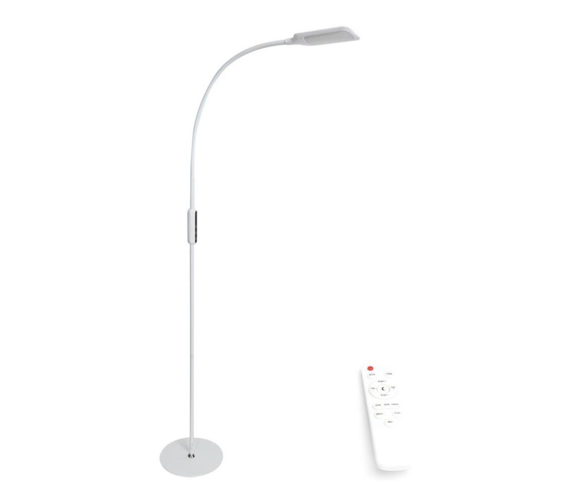 LED Stmievateľná stojacia lampa LED/9W/24V biela + diaľkové ovládanie